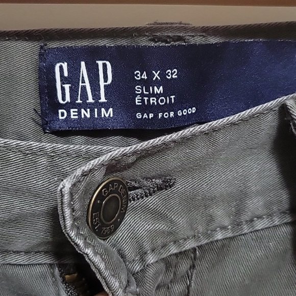 Men's Gap Denim Slim Trousers | Size 34x32 - Picture 11 of 13